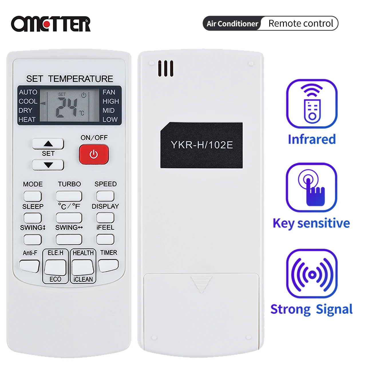 

New YKR-H/102E For AUX Air Conditioner Remote Control YKR-H/002E YKR-H/006E Feel Comfortable