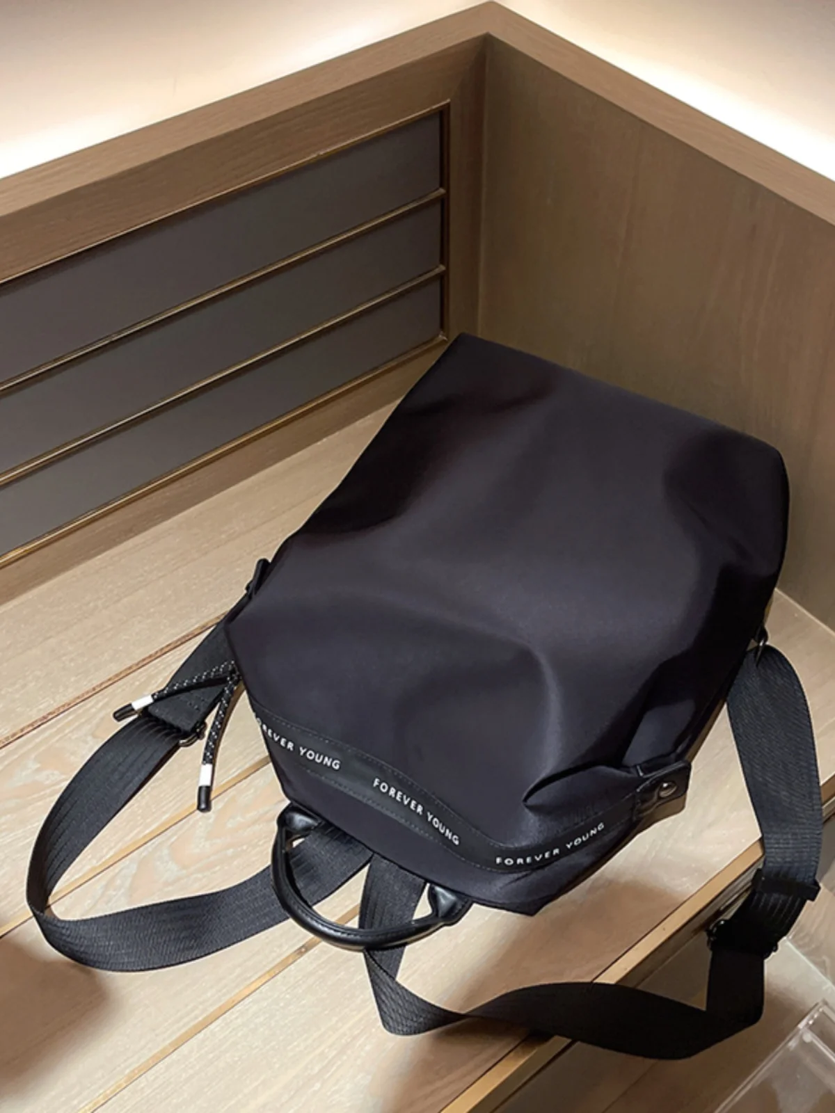 

Large Capaci Ox Cloth Bapa Casual Travel Bag Men's Women's oulder Bag Handbag Commuter Sle Vertical Square ape