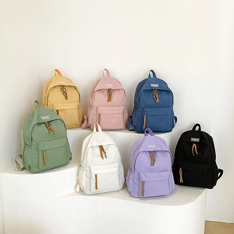 Kawaii Large-capacity All-match Backpack Korean Version Simple Storage Bag Back to School Office Supplies Cute Stationery