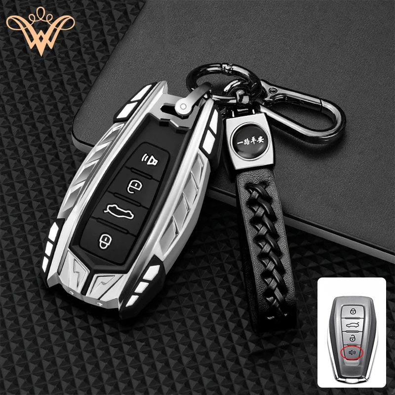 

Zinc Alloy Car Key Case Cover For Geely Okavango Coolray Atlas Monjaro Tugella Emgrand GT S Proton X50 X70 Remote Fob Holder