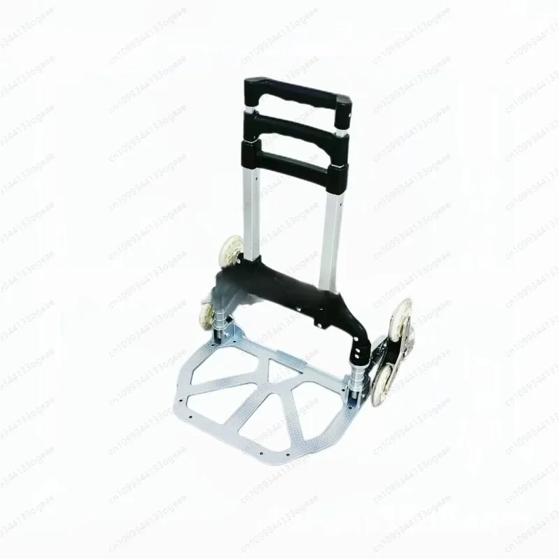 Cross-Border Four-Wheel Aluminum Alloy Foldable Hand Cart, Customizable OEM Portable Platform Trolley for Household Use