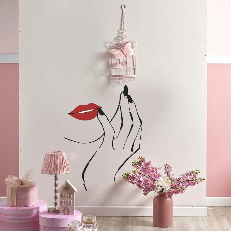 

Hot-Selling Cheek Support Wall Stickers for Living Room Dressing Table Bedroom Room Decoration Stickers Self-Adhesive Removable