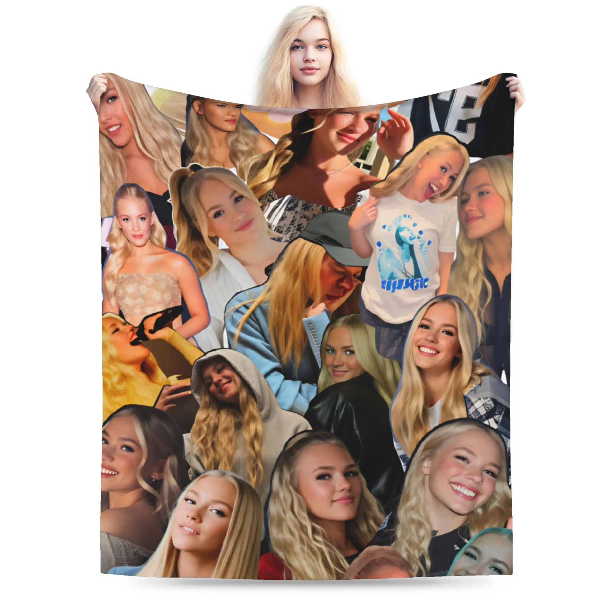 Freya Skye Britische Sängerin Schauspielerin Flanelldecke Winter Weiche Überwurfdecke für Kindercouch Bett Lustige Tagesdecke Sofabettbezug