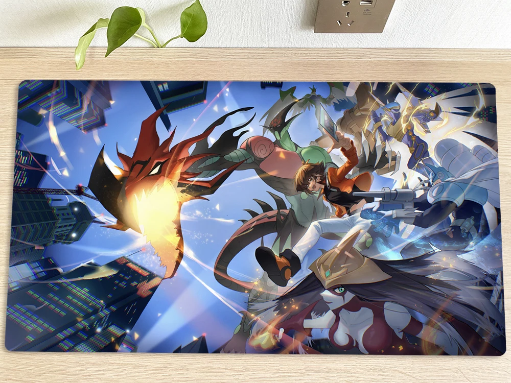 

YuGiOh Table Playmat Yuuki Juudai, Elemental HERO Avian TCG CCG Mat Trading Card Game Mat Mouse Pad Gaming Play Mat Mousepad