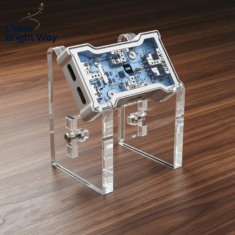 Acrylic USB HUB Storage Holder Special for HMLAB HMHUB Pro & Little Clear Anti-Slip Stand for Daily Use