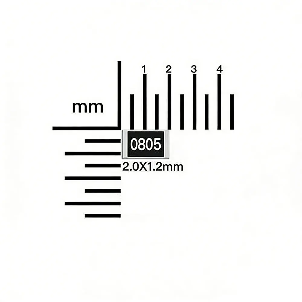 100Pcs 1% 0805 0R SMD Chip Fixed resistor 0.1 0.12 0.15 0.2 0.22 0.33 0.3 10 15 22 33 47 120 150 ohm 1K 3.3 4.7 100 2.2 5.1M