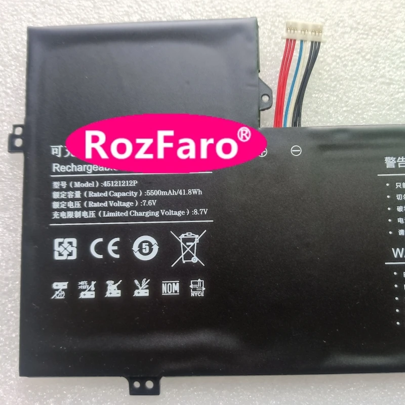 RozFaro GSP3374115 45121212P 7.6V 5500mAh 41.8Wh 10-pin 8-wire Laptop Battery For IRBIS NB119 Yoga 11.6-inch Notebook