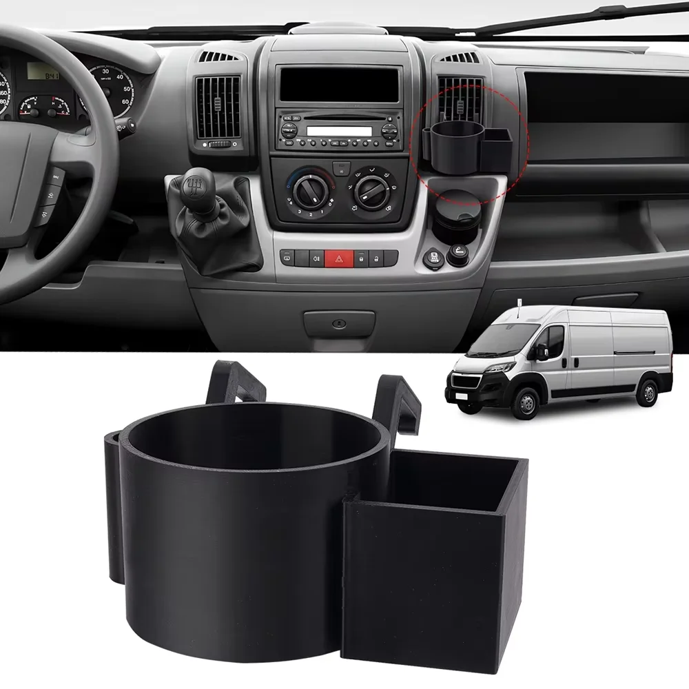 1/2PCS Cup Holder For Peugeot Boxer Citroen Relay Fiat Ducato 3D Printed Car Cup Holder Storage Box