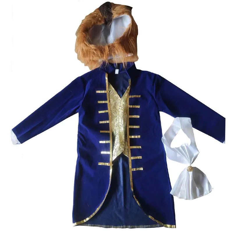 Classic Anime Movies Beauty and The Beast Anime Jacket Robe Halloween Cosplay top regali per feste per ragazzi con fiocchi di parrucche