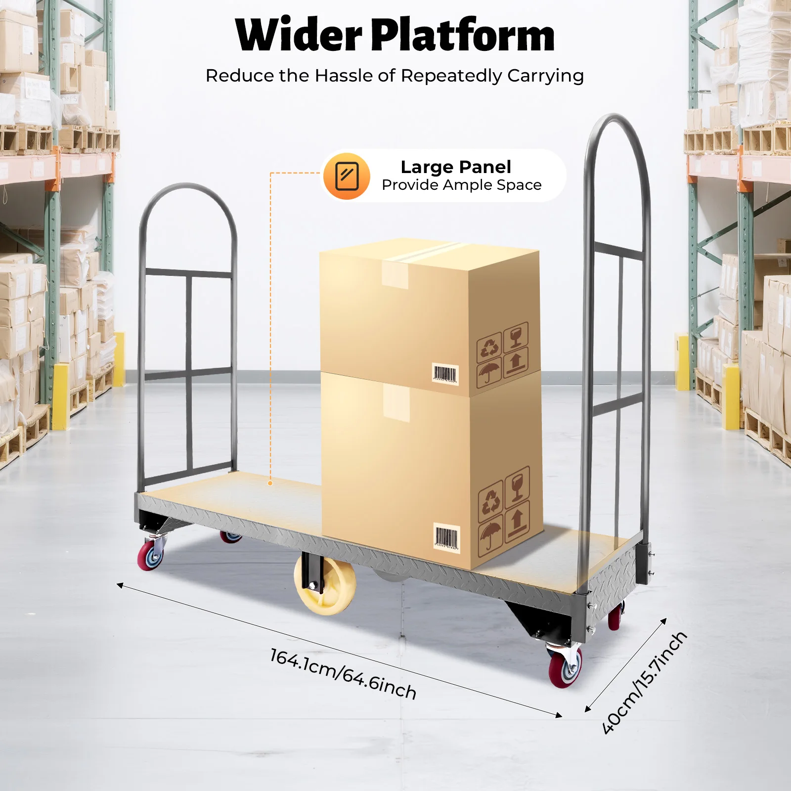 Платформа U-Boat Dolly, большая несущая сила 2000 фунтов для транспортных средств в складской комнате для хранения Негабаритная нагрузка