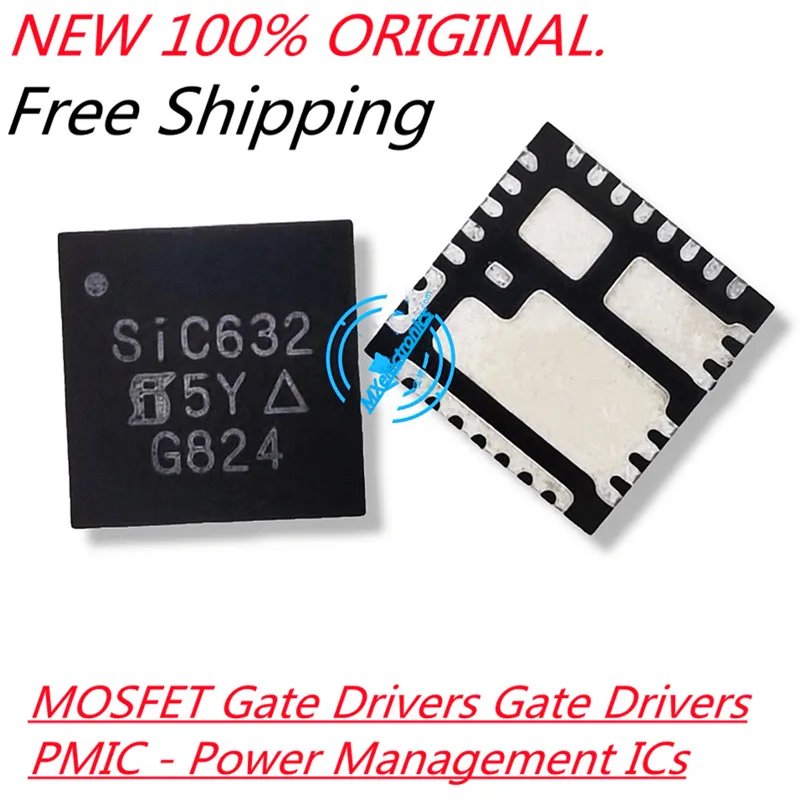 5PCS/LOT 100% New SIC632CD-T1-GE3 SIC632CD SIC632 QFN  MOSFET Gate DriversPMIC - Power