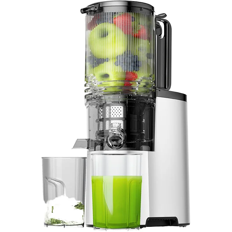 Stainless Steel Large Caliber Automatic Juicer and Blender Portable Slow Juicer for Household Use with Juice Residue Separation