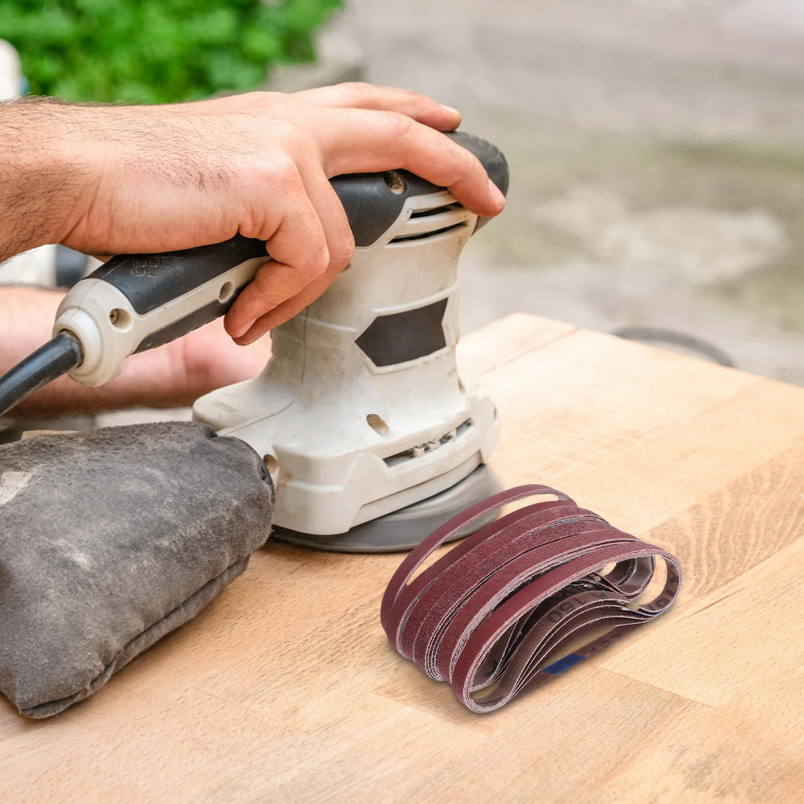 

30 шт. коричневые шлифовальные ленты из глинозема, прочная абразивная лента для мини-ременных шлифовальных машин, мебели, автомобильных проектов «сделай сам»