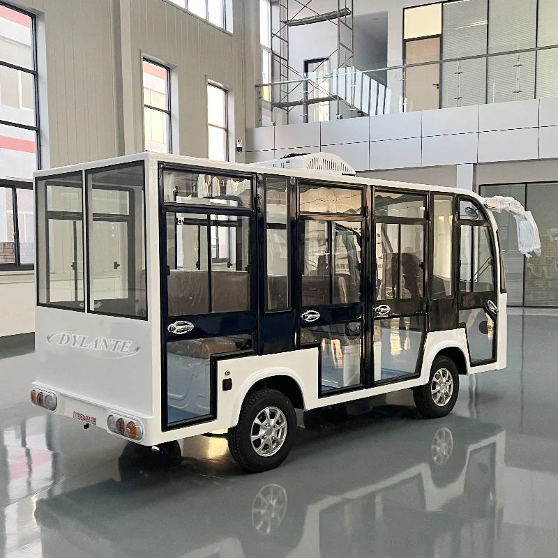 الجملة السعر المنخفض الصين مصنع المنتجات الجديدة 4 عجلة عربة 14 مقاعد حافلة صغيرة كهربائية لمشاهدة معالم المدينة حافلة مكوكية #4
