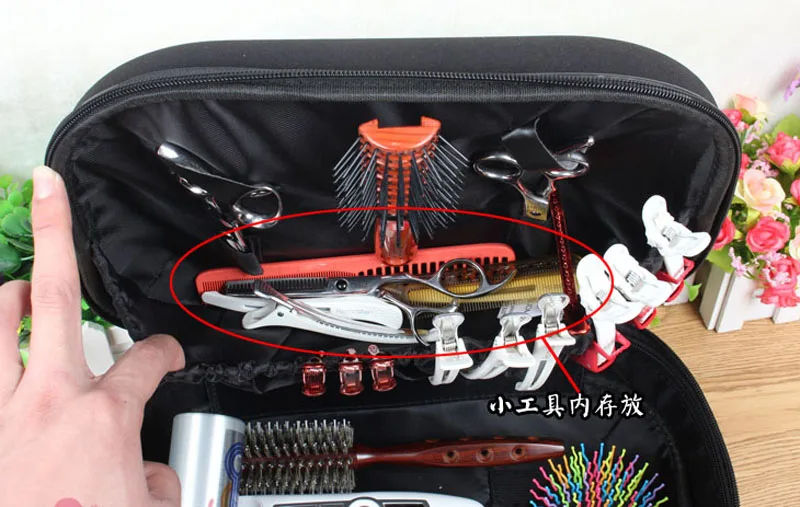 Portable Barber Scissors Bag Handbag Large Capacity Hairdressing Tool Storage Cosmetic for Hairdresser Hair Dryer Suitcase