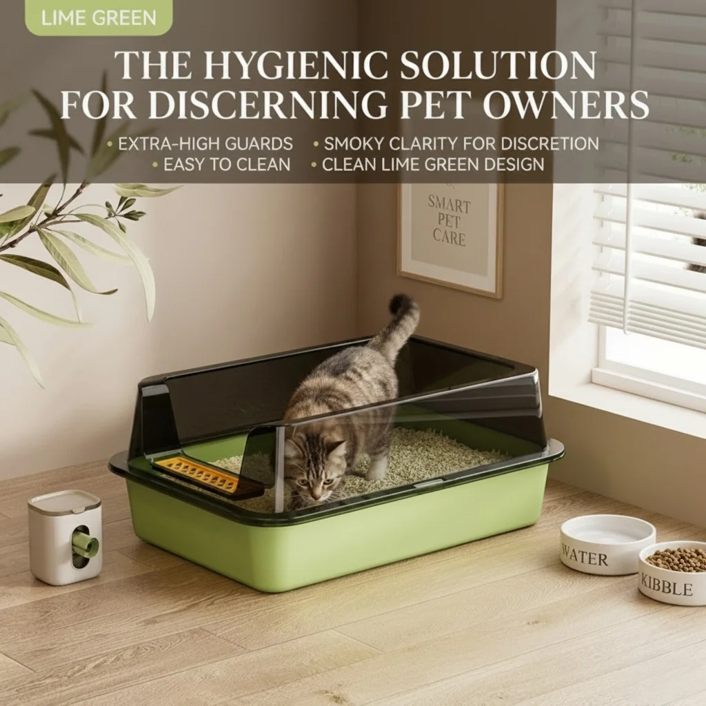 

Ragdoll Cat Litter Box Semi-enclosed Anti Splash Cat Tray Kitten Toilet Easy Cleaning Basin Pet Supplies Persian Bedpan Scoop