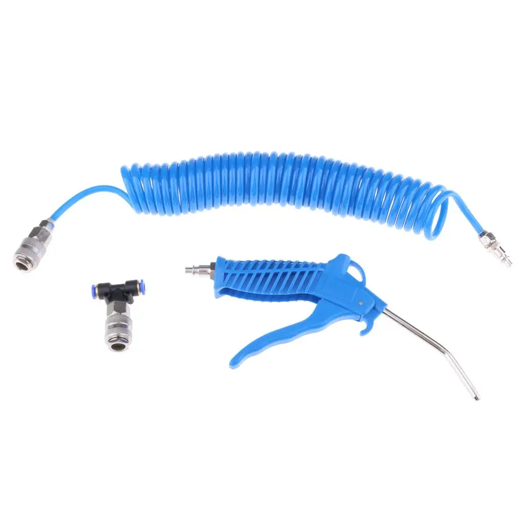 Soffio per polvere d'aria con kit per soffiaggio polvere per camion con ugello pulito per tubo di riavvolgimento da 5 m