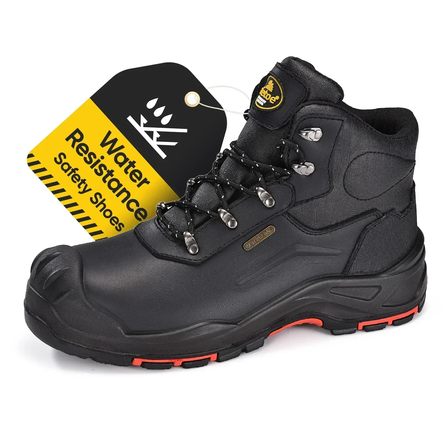 Best Undergrand Waterproof Mining Site S3  Safety Shoes Boots Lace Up With Composite Toe