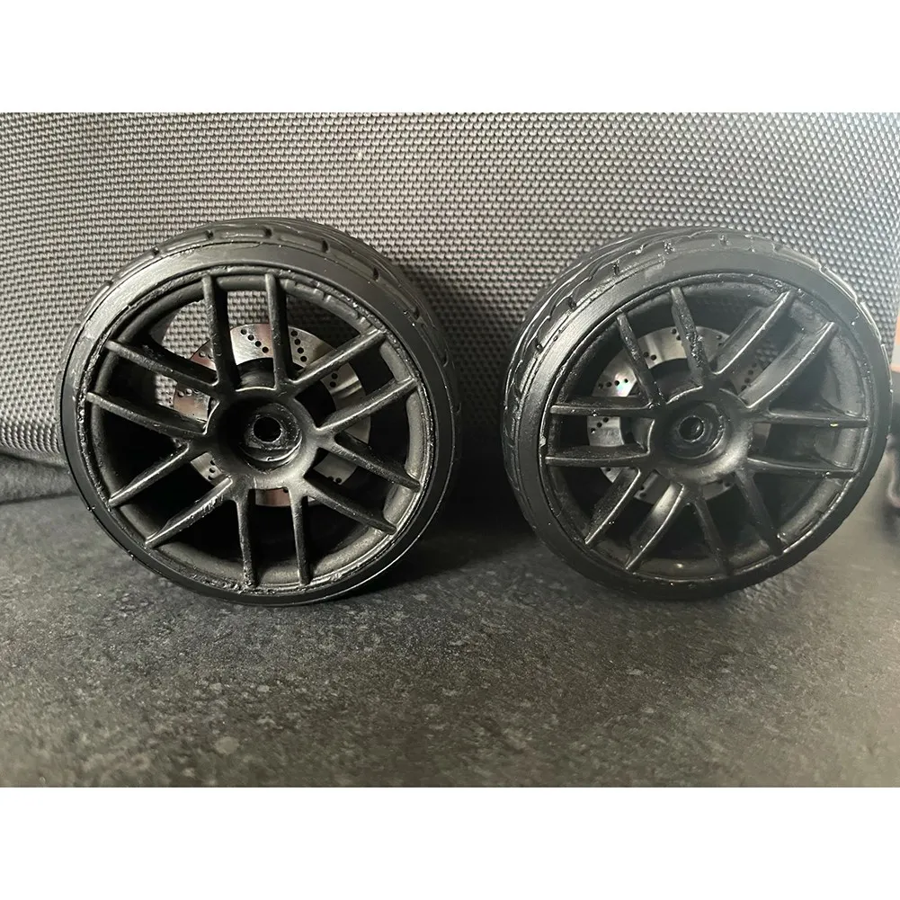 4PCS Metal Brake Disc Wheel Rim Box Metal Hex Adapter 12mm for 1/10 Sakura D4 On-Road Racing RC Car Parts,Black