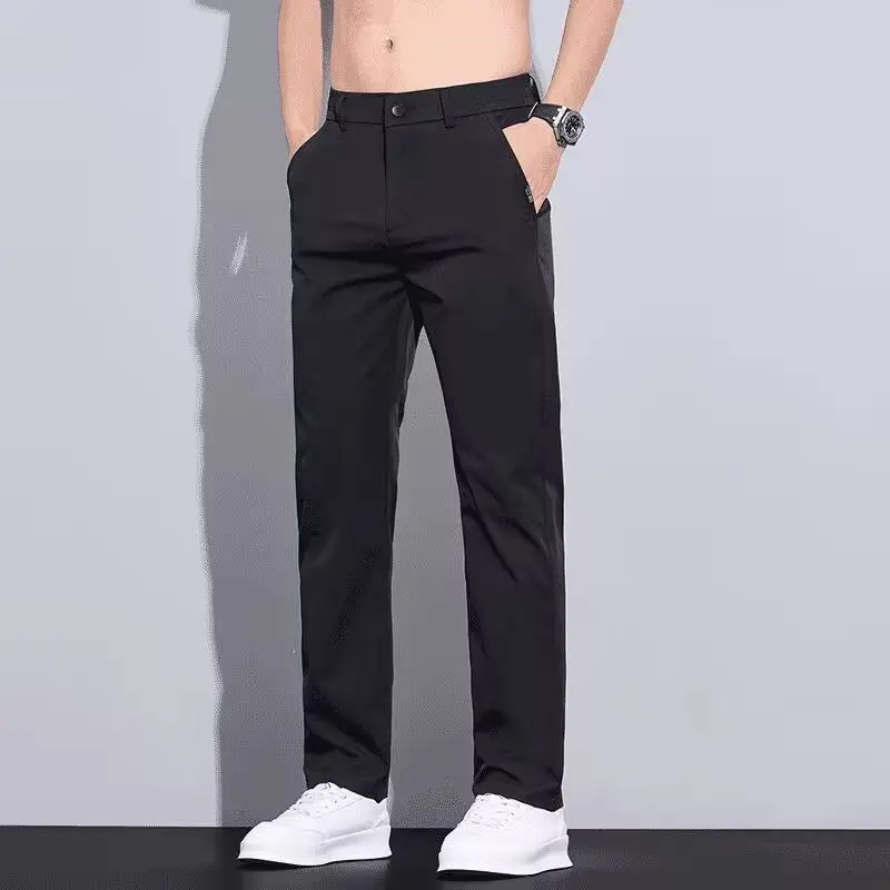 

Мужские повседневные брюки-чинос прямого кроя, легкие, дышащие, облегающие, для офиса и на каждый день