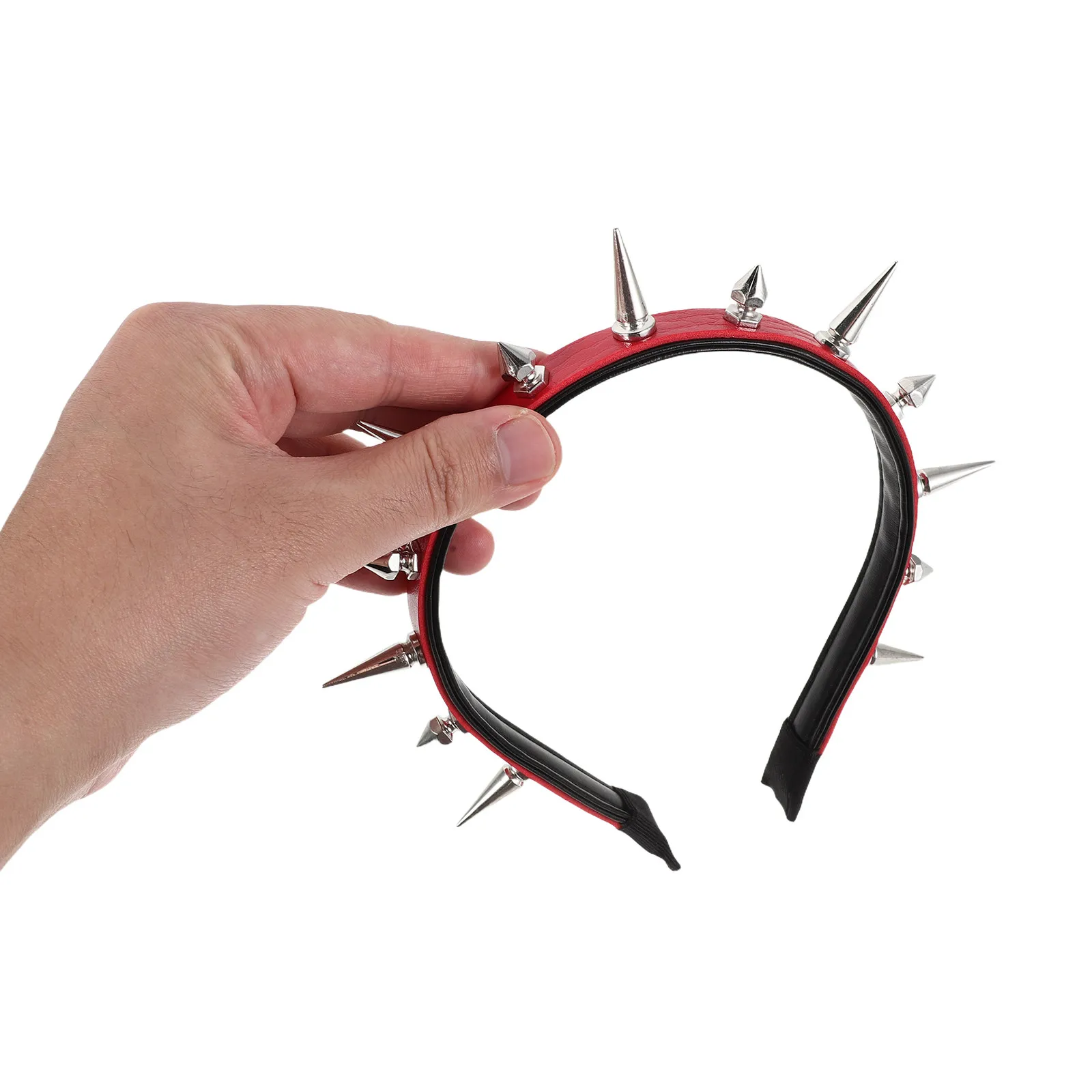 Rivet Spike Headband Matte Black Punk Headwear Rock Festival Party Goth Cosplay Hair Accessory Spike Headband Unisex Hairband