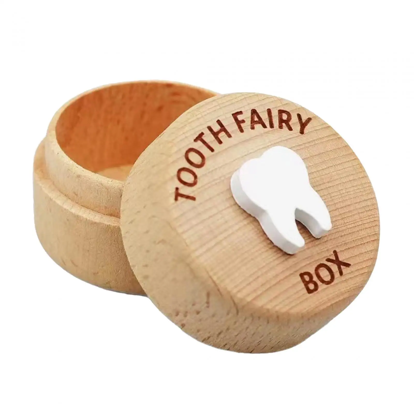 6xTooth Fairy Box Wooden Baby Box for Birthday Gift Baby Shower Children Style B