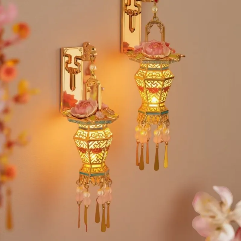 Decorative Ornate Illuminated Palace Lantern Hollow Out Building Motif Fridge Magnet Imperial Style Collectible Souvenir Gift