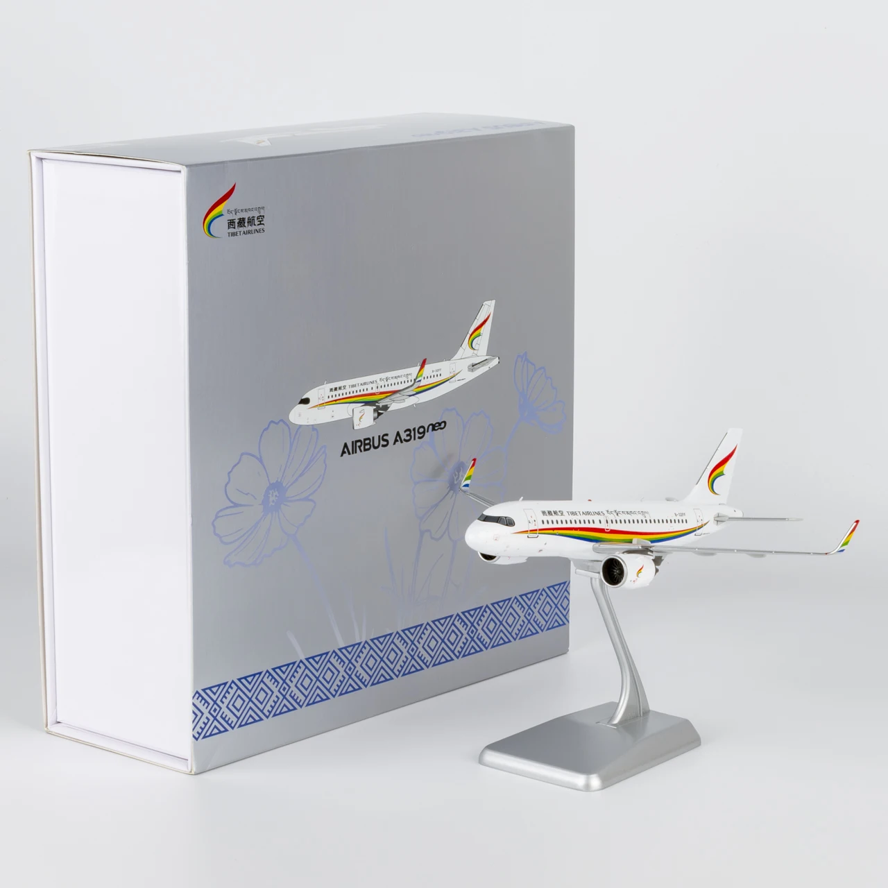 

24002 Alloy Collectible Plane Gift NG Model 1:200 Tibet Airlines Airbus A319neo Diecast Aircraft Jet Model B-32FF With Stand
