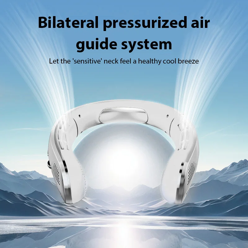Hangende nekventilator Draagbare oplaadbare ventilator Buiten Kamperen Sport Reizen Bladeless nekband Elektrische ventilator Luchtkoeler Ventilador