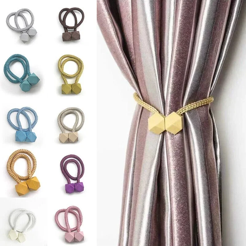 Multifaceted Ball Magnetic Curtain Buckle Tieback Clips Holder Home Window Decor