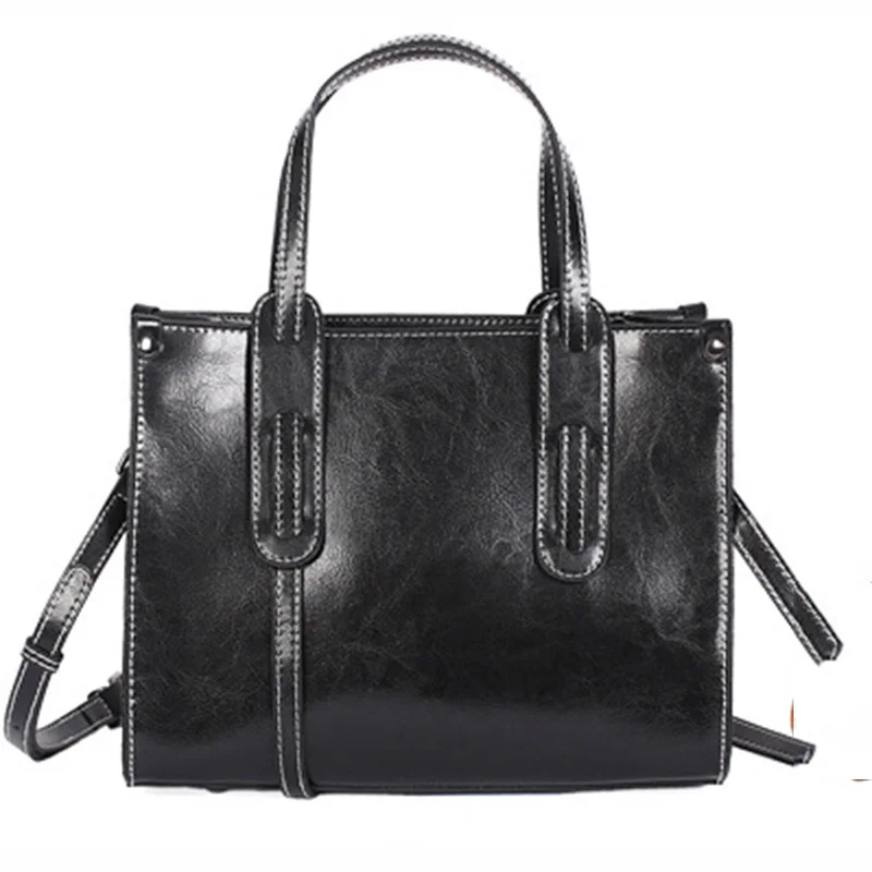 Women Handbag Shoulder Cross body Bag with Short Top Handles Designer Fashion Ladies Female Tote Genuine Leather Messenger