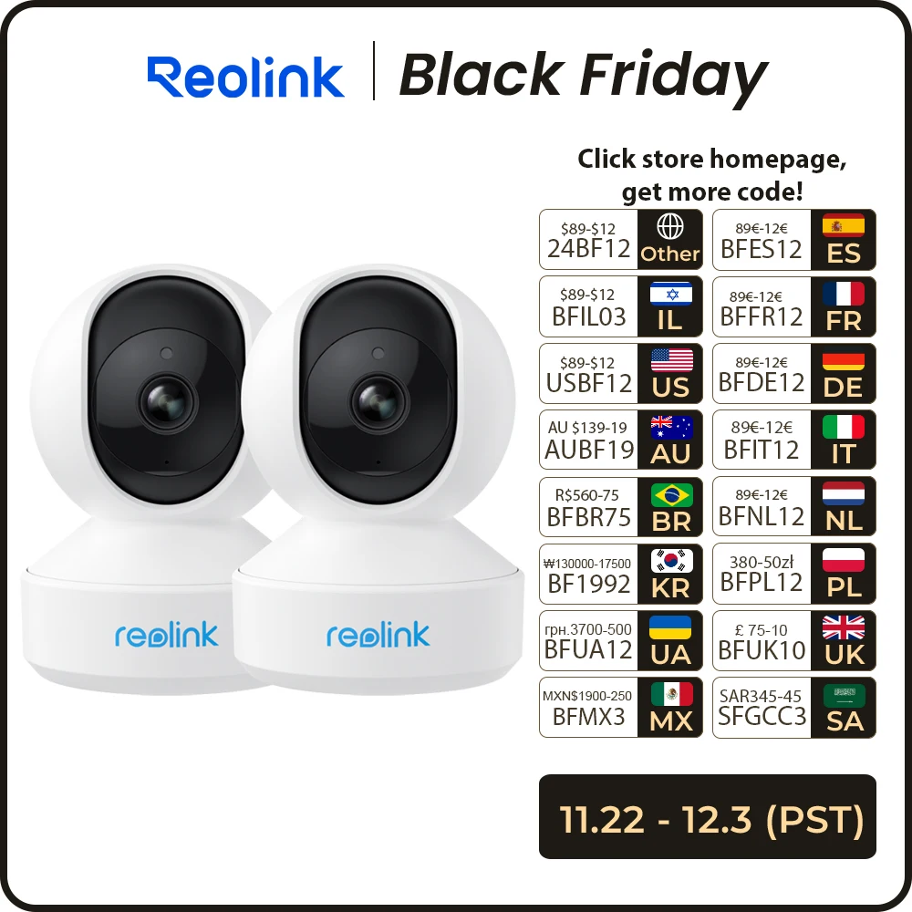 Reolink 4MP Baby Monitor Pan/Tilt WiFi Camera 2.4G/5G 4MP HD WiFi Video wireless Camera Indoor Home Security IP Camera E Series