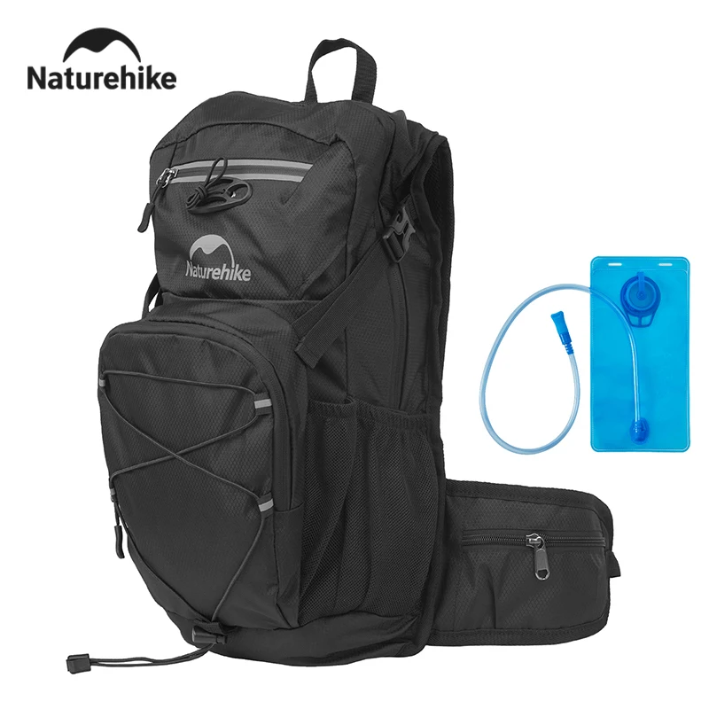 Naturehike 2025 حقيبة ركوب الدراجات الجديدة تنفس مقاوم للماء حقيبة ظهر محمولة مع حقيبة المياه غطاء مقاوم للمطر حقائب المشي لمسافات طويلة والتخييم