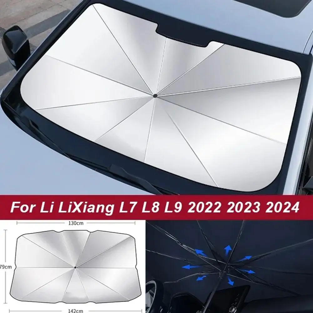 For Li LiXiang L7 L8 L9 2022 2023 2024 Car Sunshade Umbrellain Summer Car Cooling Tool Front Windshield Sunshade For Lixiang