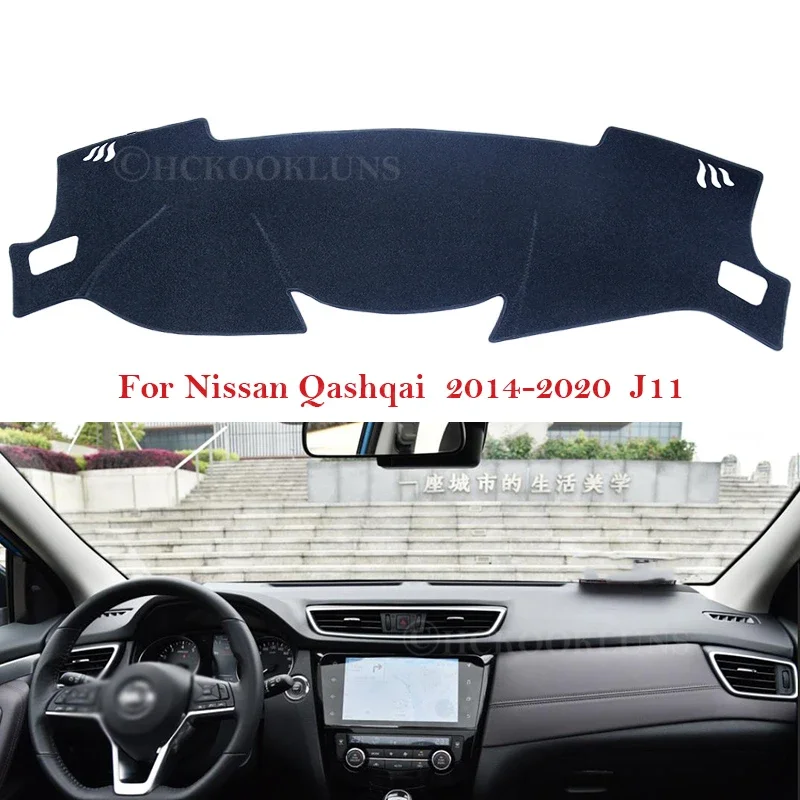 Dashboard Cover Protective Pad for Nissan Qashqai J11 2014~2020 Car Accessories Dash Board Sunshade Anti-UV Carpet 16 2017 2018