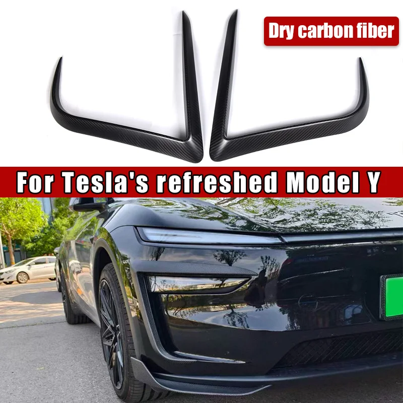 

Подходит для Tesla Revamped Model Y, крышка переднего бампера, противотуманная фара, модификация автомобиля, глянцевая черная воздушная юбка