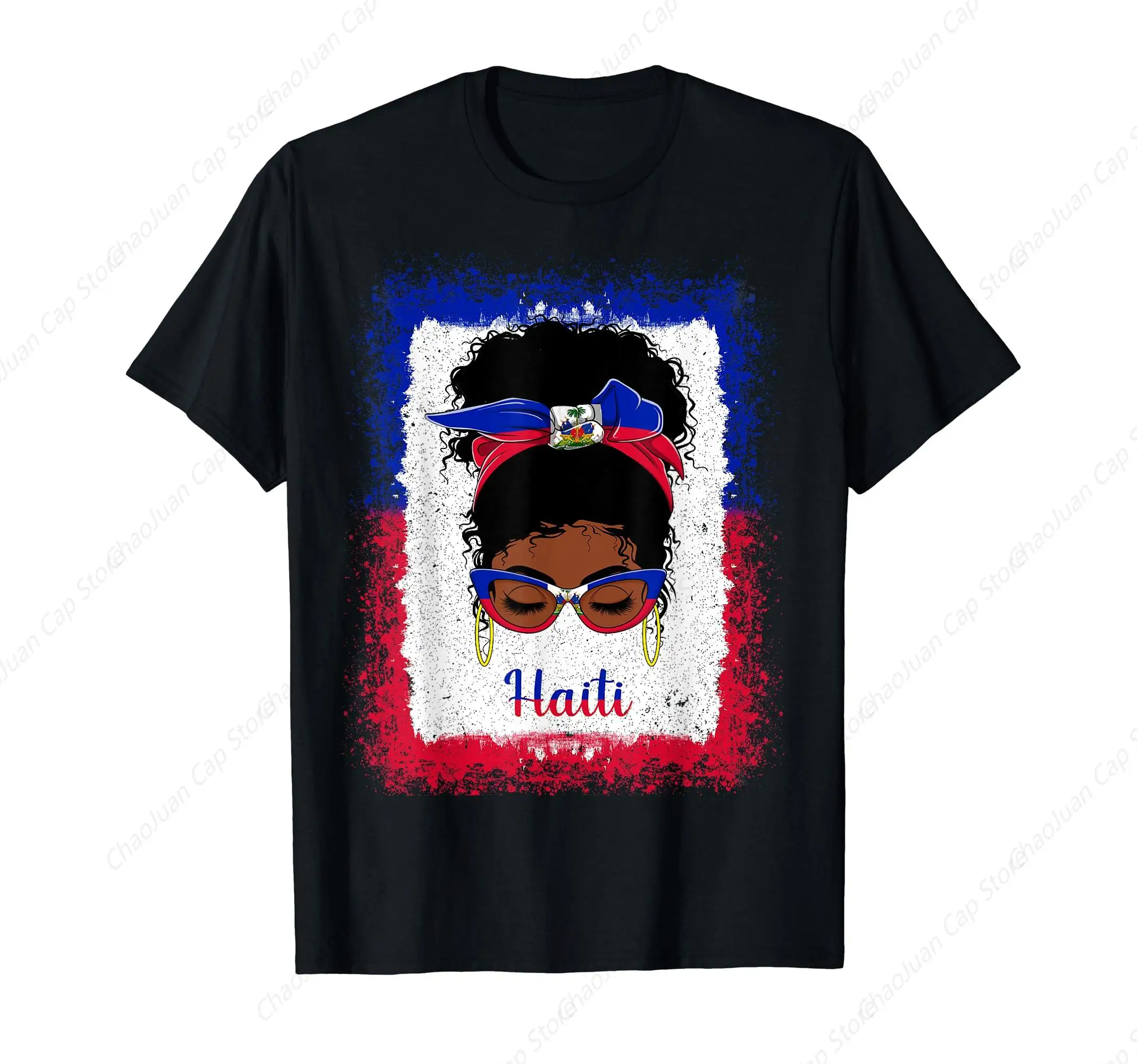 

Женская футболка с грязным булочком и флагом Гаитянского Гаити для девочек