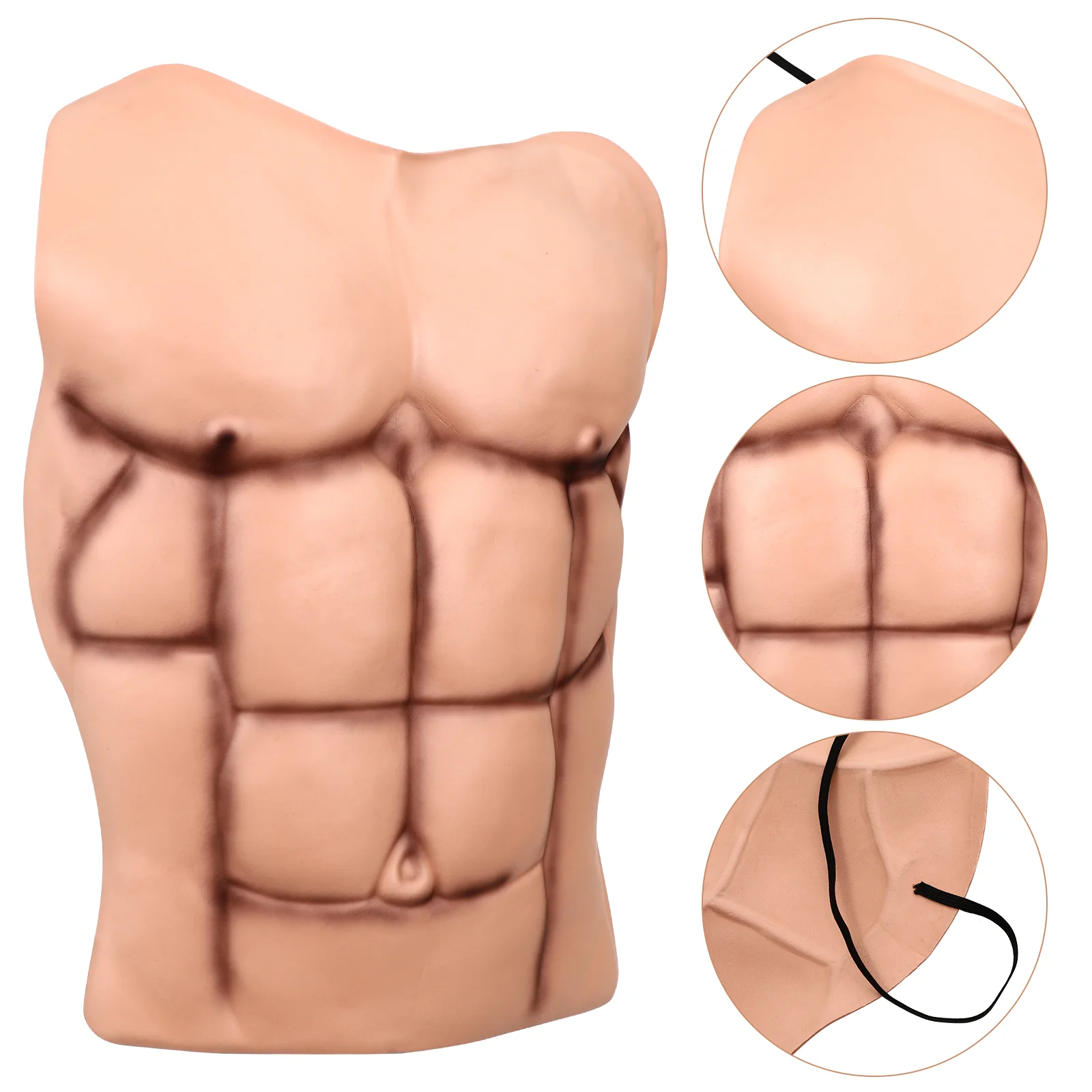 Artificial Fake Muscle Prop Halloween Costumes Suits for Men Cosplay Chest Apparel Support