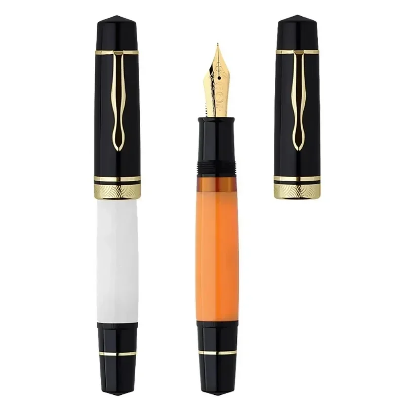 

MAJOHN P139 Large Piston Fountain Pen No.6/8 EF/F/M Nib Retro Hard Rubber Ink Pen Luxury Office Stationery Business Writing Gift