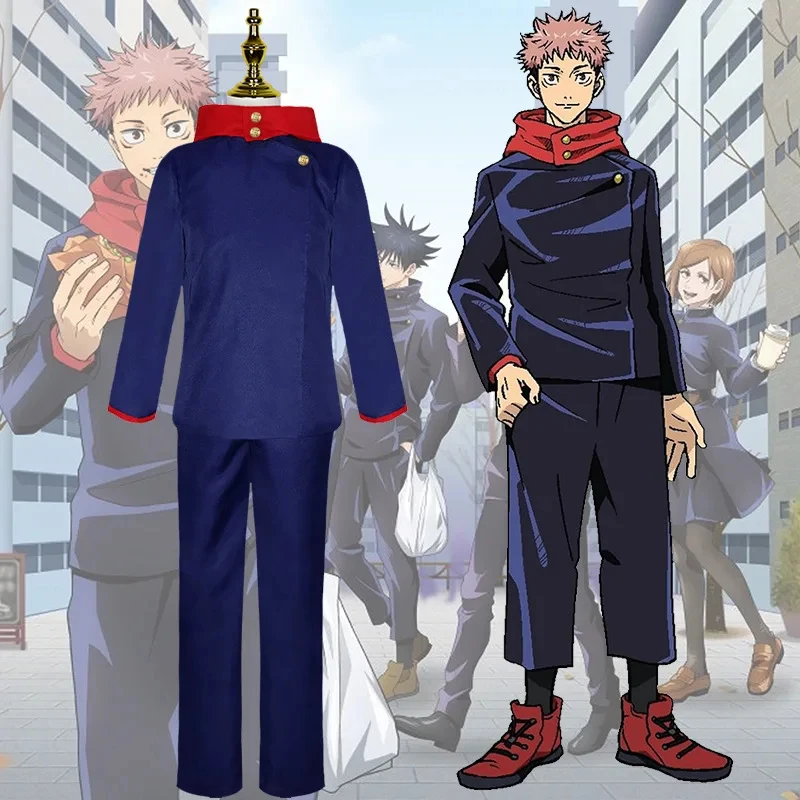 

❤2026❤ Cosplay Jujutsu Kaisen Anime Itadori Yuji Top Pants Stricker Set School Uniform Costumes Party For Woman Men Cos❤