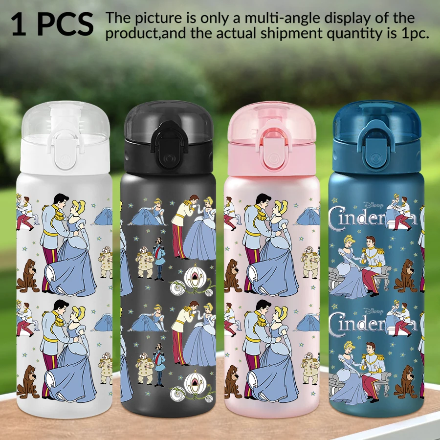 

1Pc Disney, Cinderella, Prince pattern 26oz plastic water bottle, outdoor sports water cup birthday/back to school gift