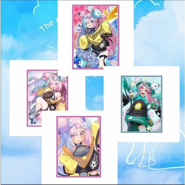 

60Pcs/set PTCG Pokemon DIY Anime Card Sleeve Trading Card Protector Board Game Iono Card Sleeve Wave11