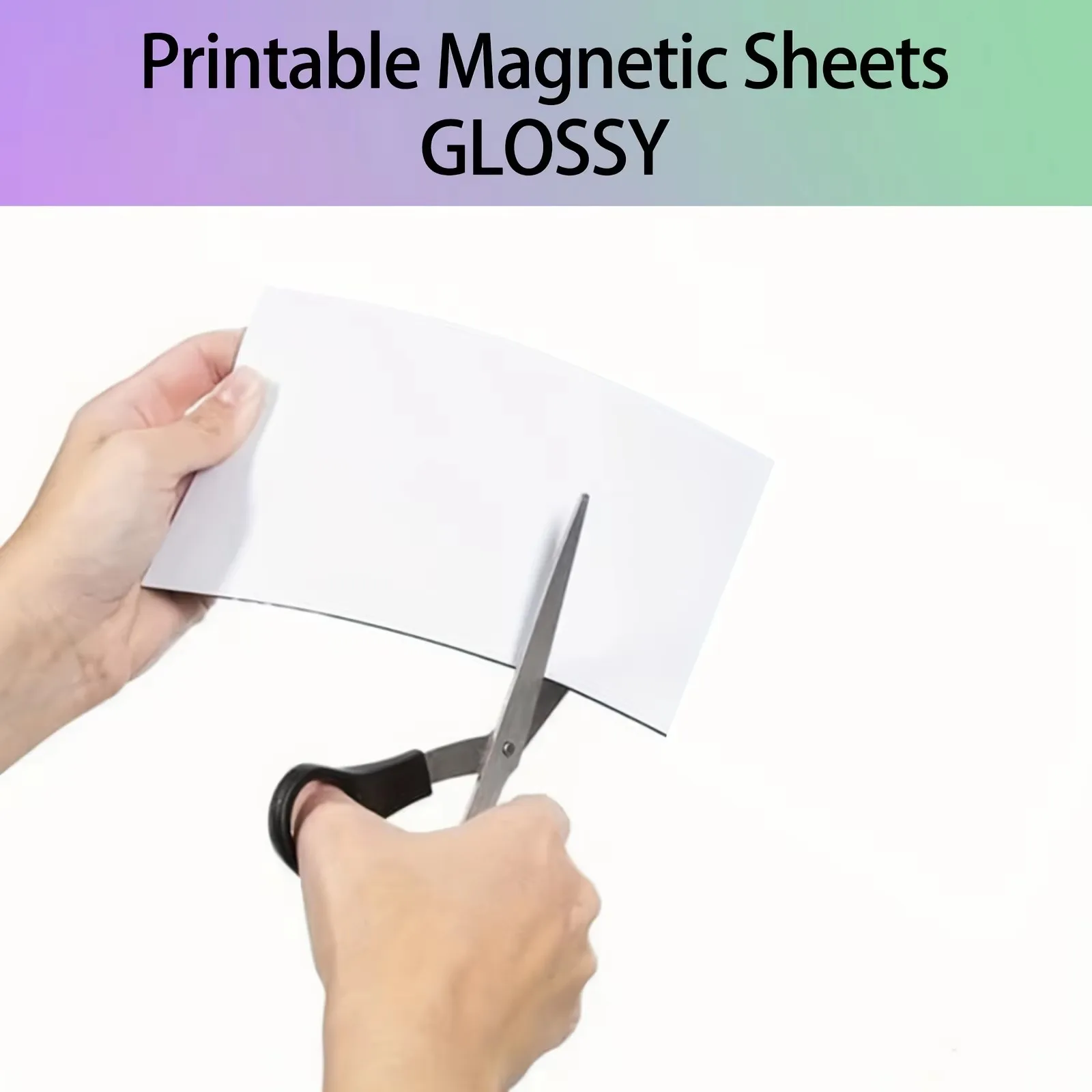 HUSPER 10 Sheets Glossy Printable Magnetic Photo Paper Size 4R (4x6 Inch) Non-Adhesive Compatible with Inkjet Printer