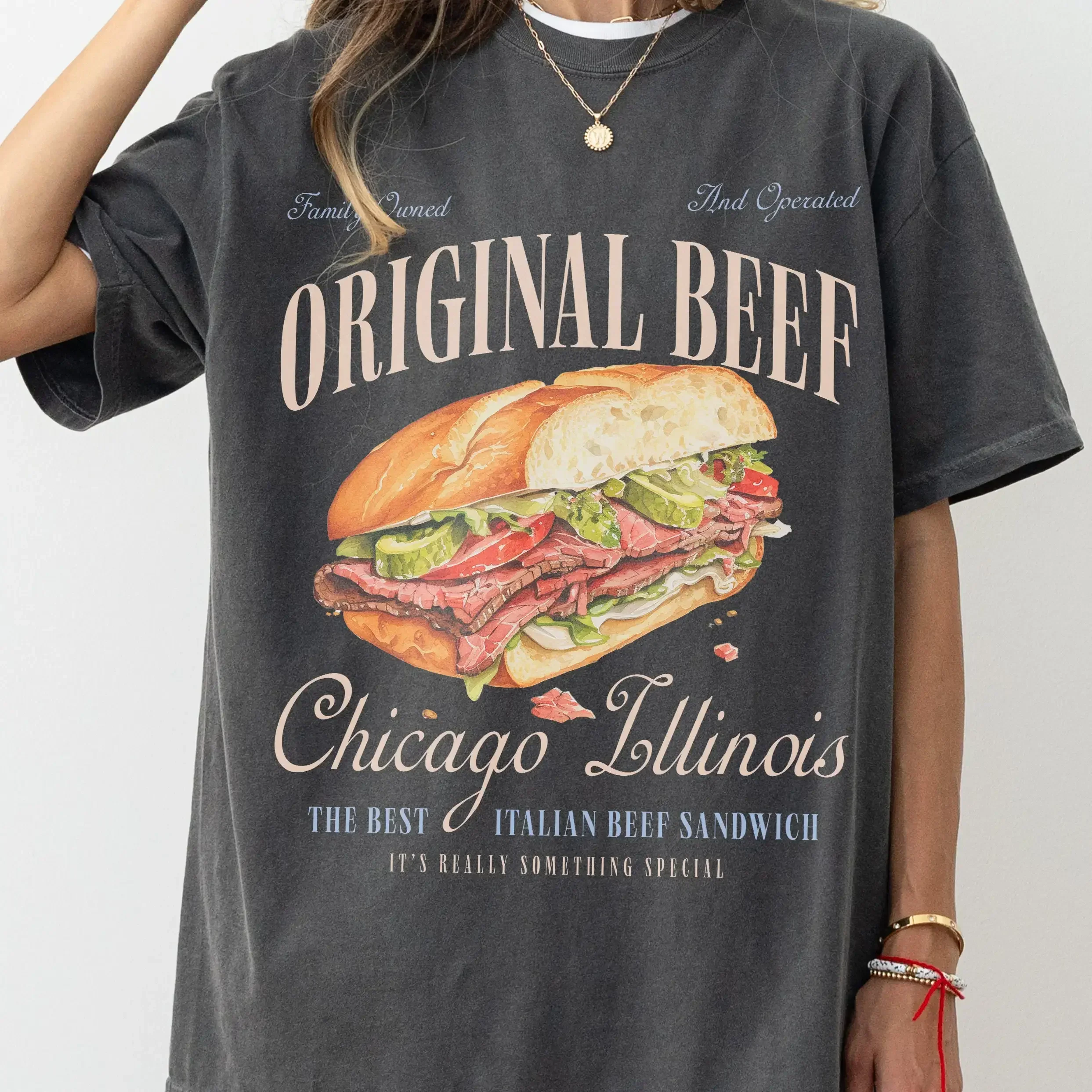 Retro The Bear Tv Show Restaurant T Shirt Jeremey Allen White Italian Original Beef Sandwich Every Second Counts