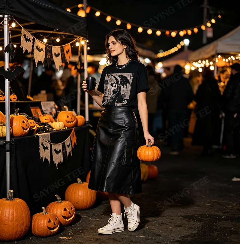 Vampirkuss | Romantisches Goth Gothic Grunge Alt Ästhetisches T-Shirt Y2k Dramatischer Horror Dunkelheit Halloween Kostüm Neuartiges Geschenk – Detail 3