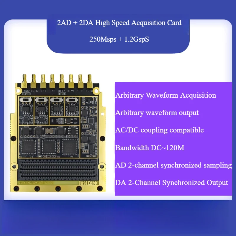 

AD9643 + AD9122 (постоянный/переменный ток) Высокоскоростной ADDA 250M + высокоскоростной сборник 1,2G FMC