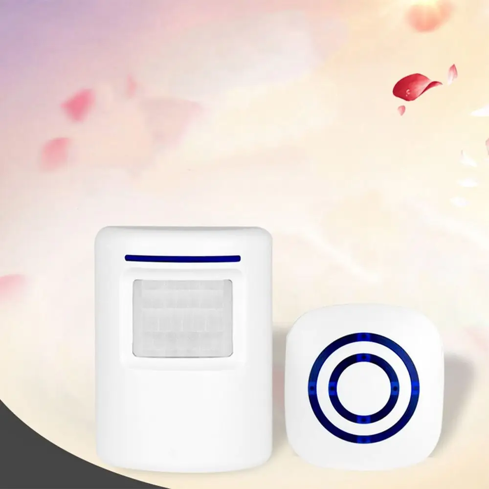 38 Chimes Wireless Doorbell Long Transmission Range Volume Adjustment Door Bell Alarm Automatic Plug-in Split
