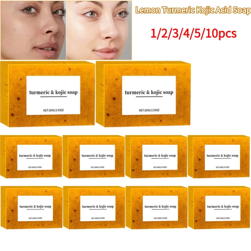 

Turmeric Kojic Acid Glow Soap Dark Spot Acne Removal Even Skin Tone Smooth Skin Deep Cleansing Oil Control Face Skin Care