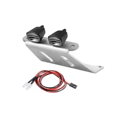 Front bumper with LED light for Tamiya CW-01 lunch box chassis aluminum alloy bumper replace RC car upgrade modified accessories