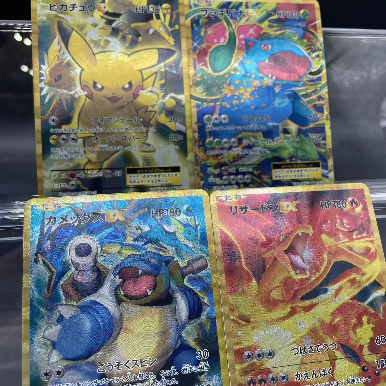 4 шт./компл. Diy Ptcg японская версия коллекционная карточная игра Pichu Venusaur Blastoise Charizard текстурированная голографическая самодельная коллекционная карта